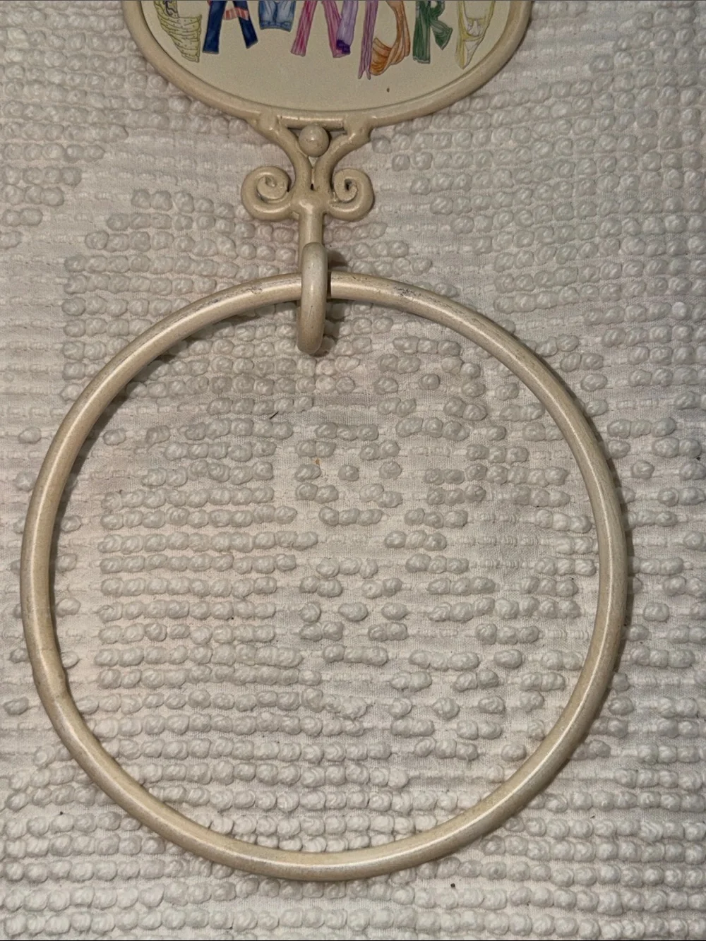 Metal/ iron Ring Hand towel holder vintage